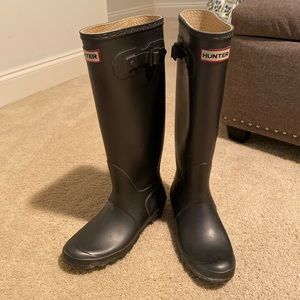 Iridescent Nebula Hunter Rain Boots | Metallic Grey